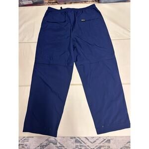 Zero Restriction GORE-TEX Pullover Rain Pants Blue Golf Convertible Shorts 2XL